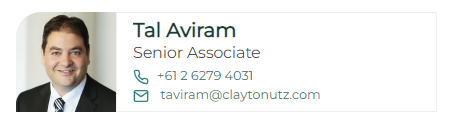 Tal Aviram, Clayton Utz