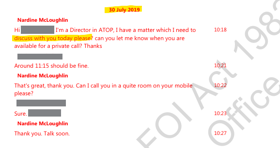 Nardine also sought this witness statement 30 July not 25 July as she falsely claims